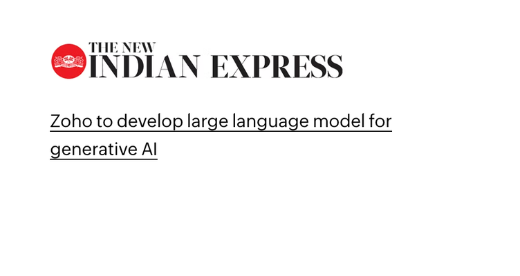 Zoho's Ambitious Step Towards Generative AI: The Future of Language Models